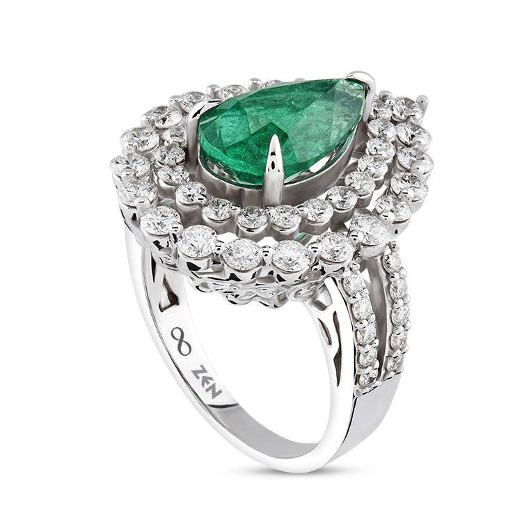 4.12 ct. Smaragd Ring