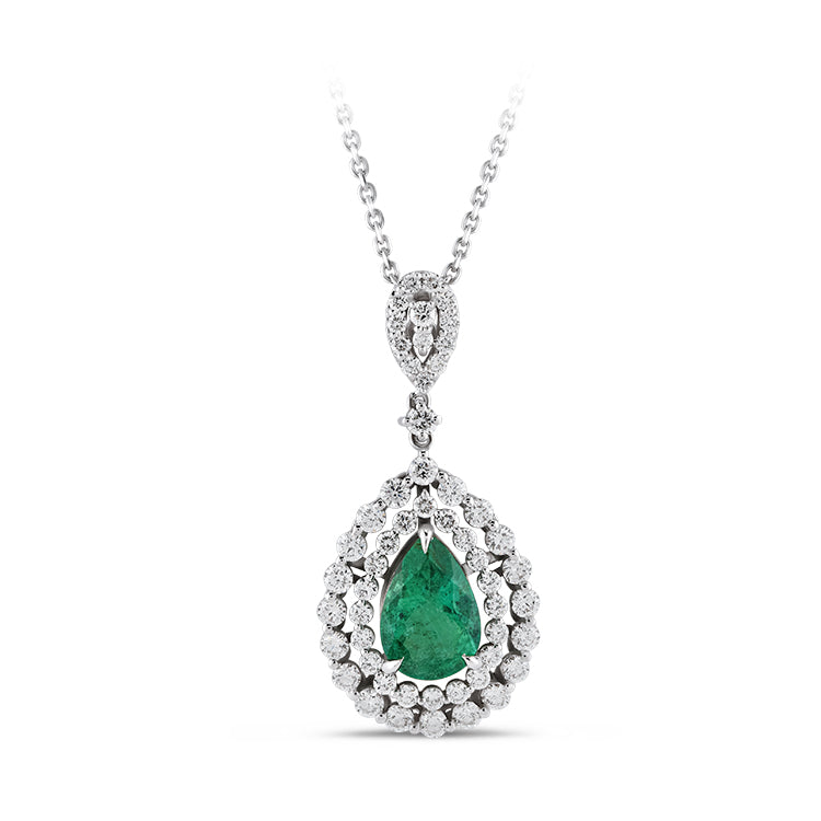 3.71 ct. Smaragd Halskette