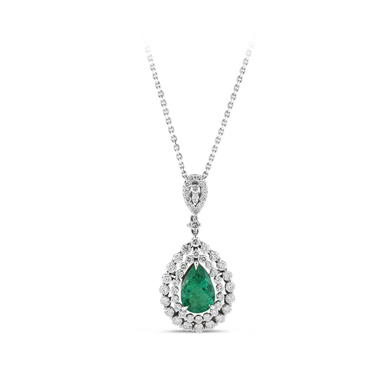 3.71 ct. Smaragd Halskette
