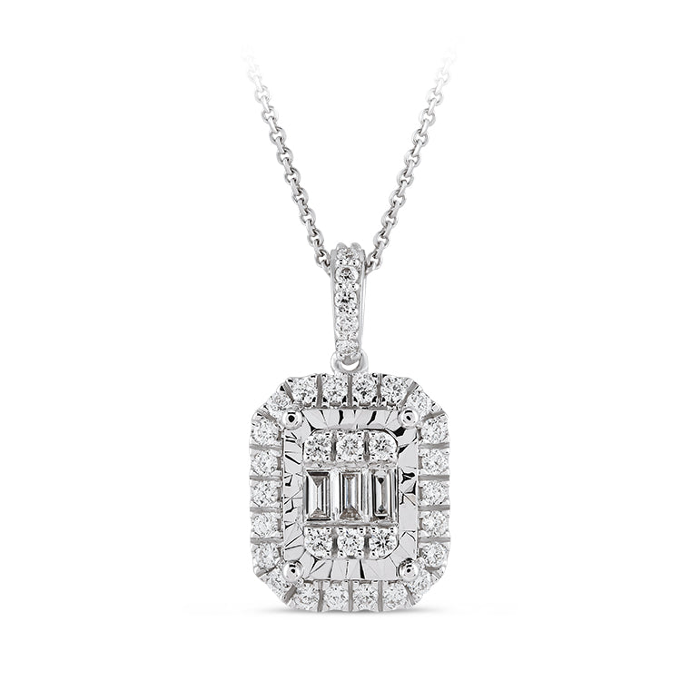 0.29 ct. Baguette Diamond Necklace