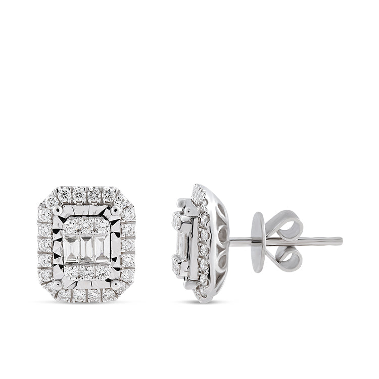 0.44 ct. Baguette Diamond Earrings