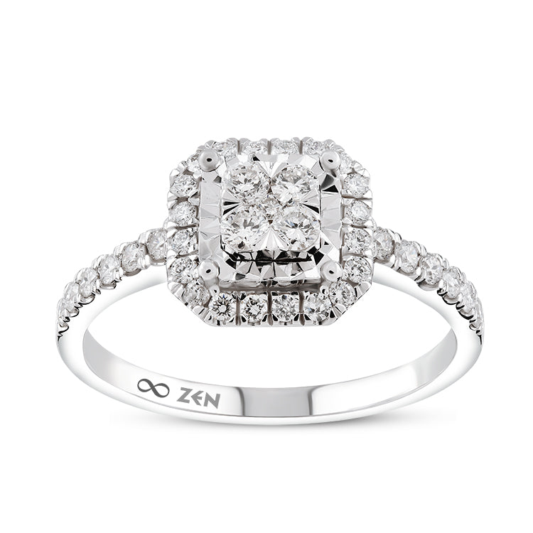 0.44 ct. Baguette Diamantring