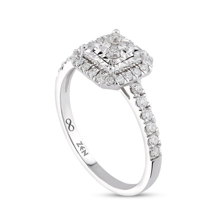 0.44 ct. Baguette Diamantring