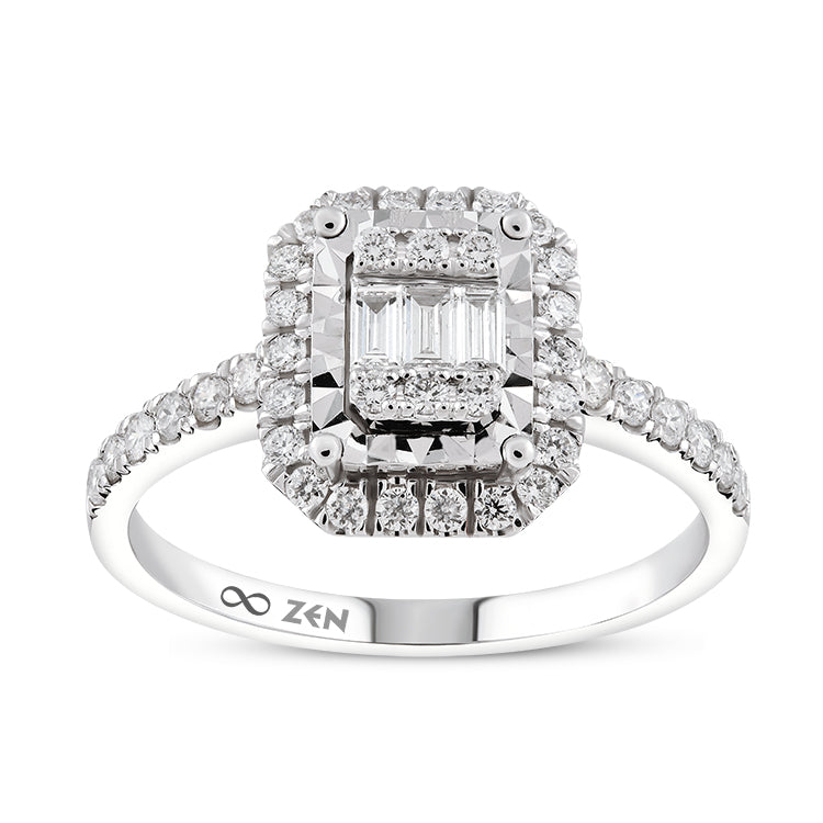 0.42 ct. Baguette Diamantring