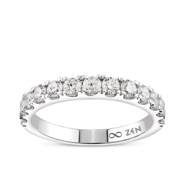 0.70 ct. Halbmemoire Diamantring