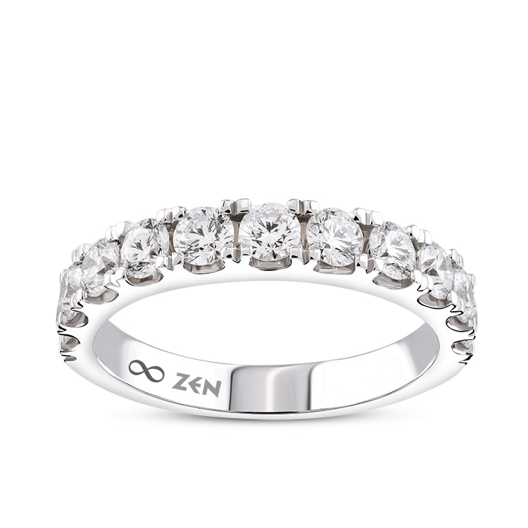 1.00 ct. Halbmemoire Diamantring