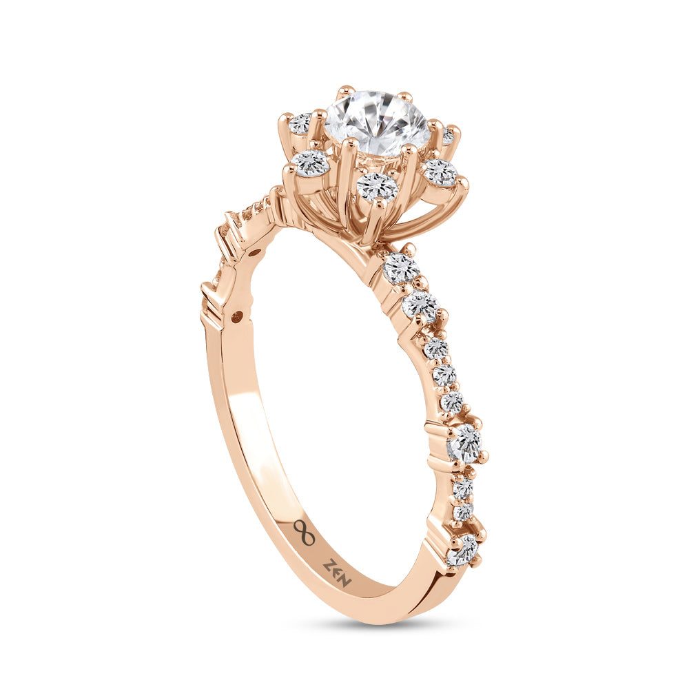 0.75 ct. Modern Diamond Engagement Ring