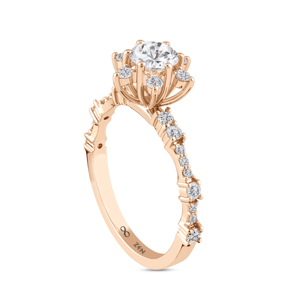 0.85 ct. Modern Diamond Engagement Ring