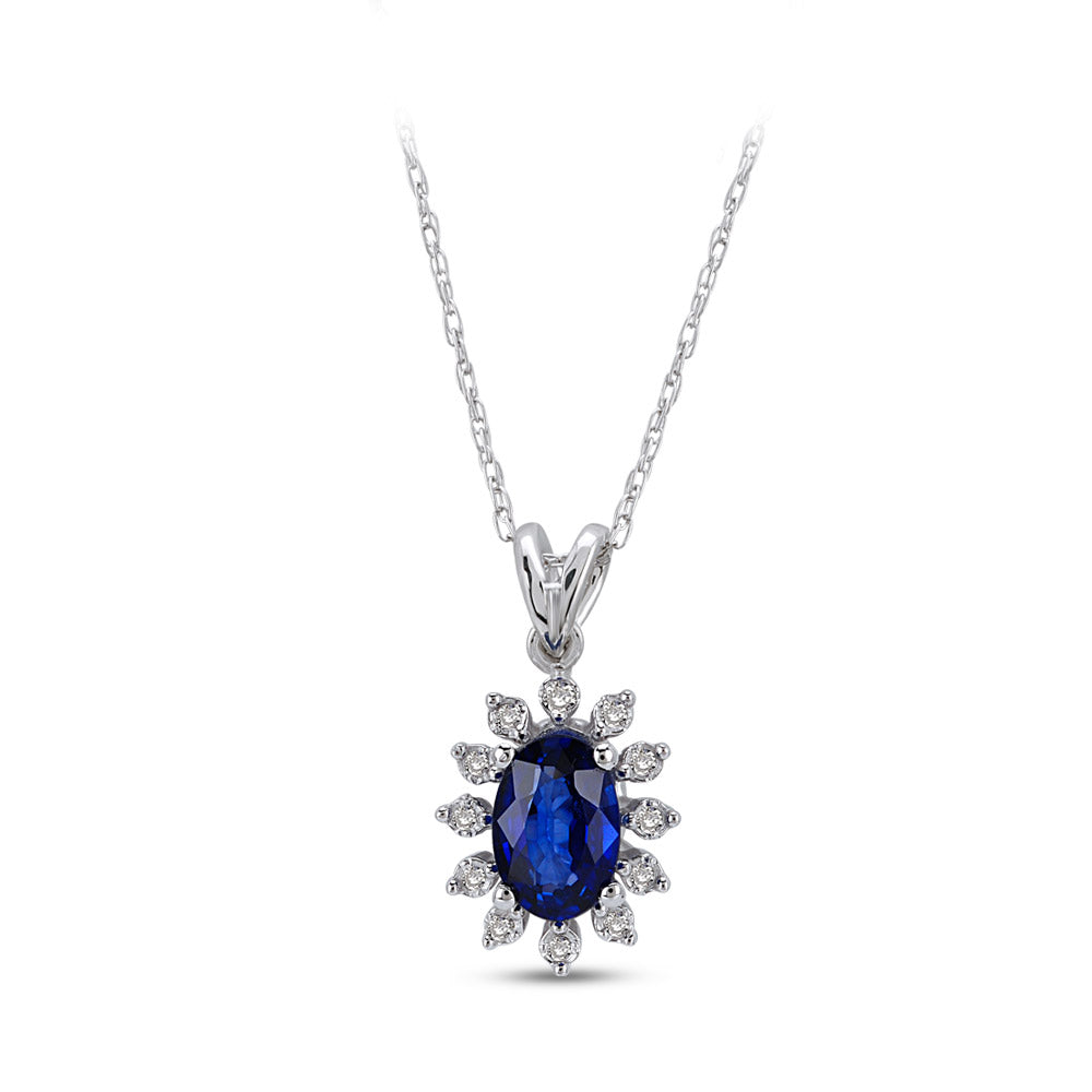 0.44 ct. Saphir Halskette