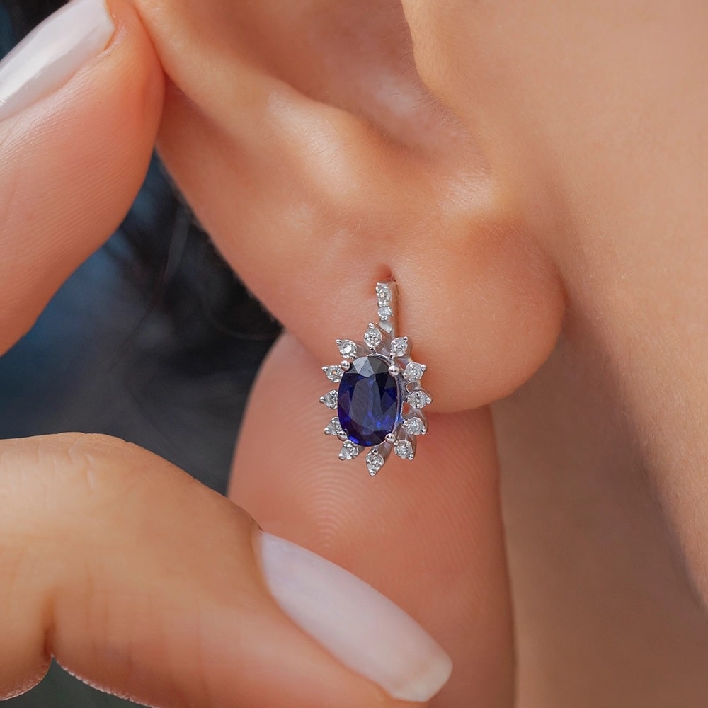 0.78 ct. Saphir Ohrringe