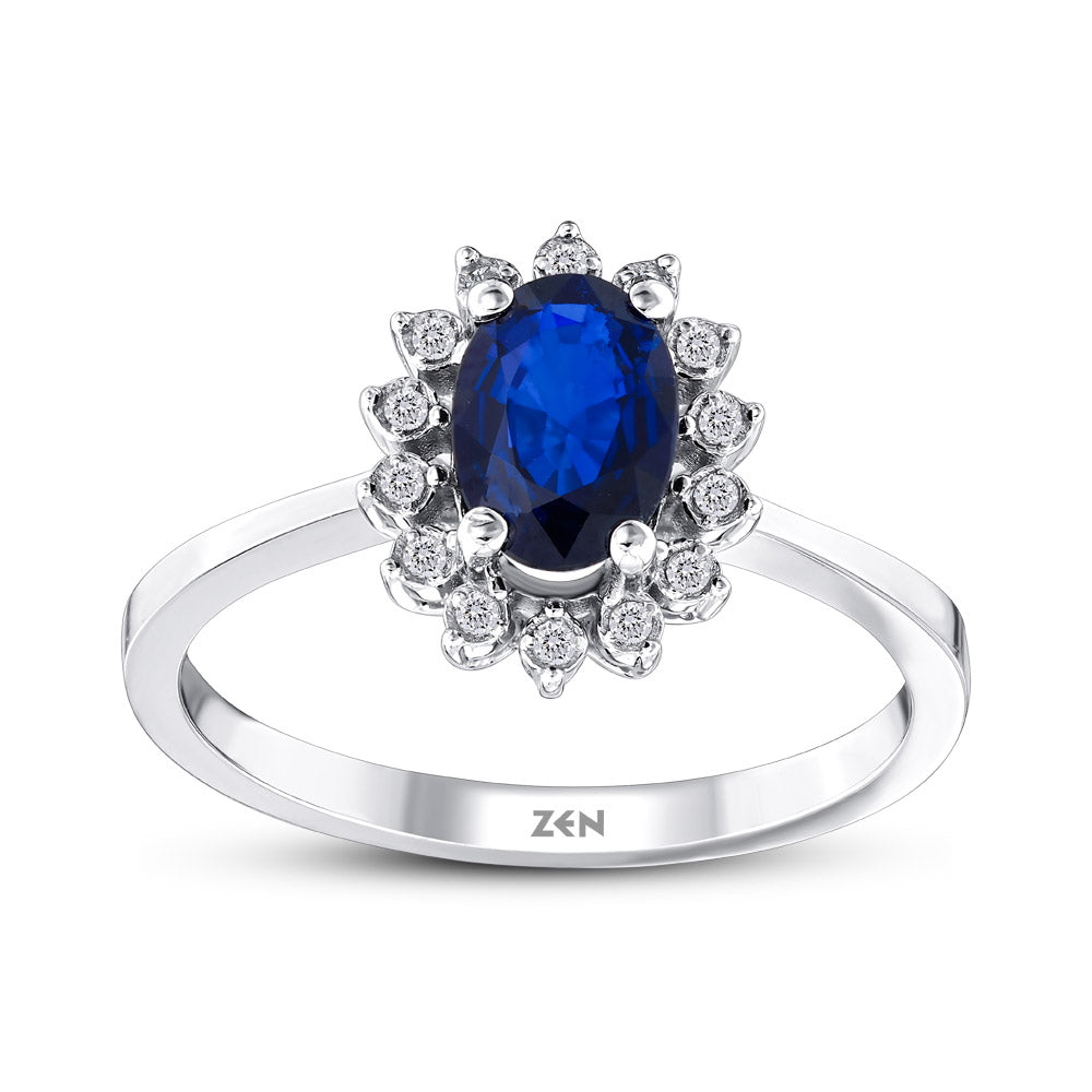 0.77 ct. Saphir Ring