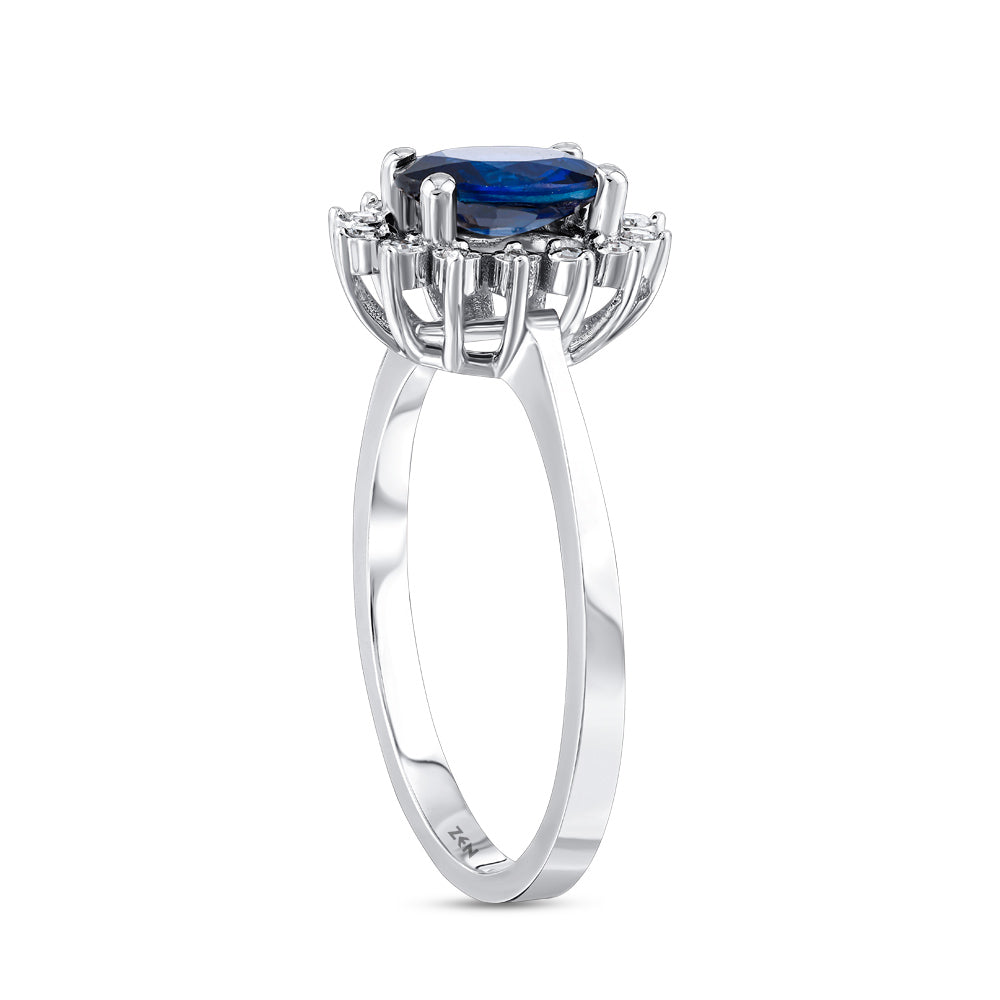 0.77 ct. Saphir Ring