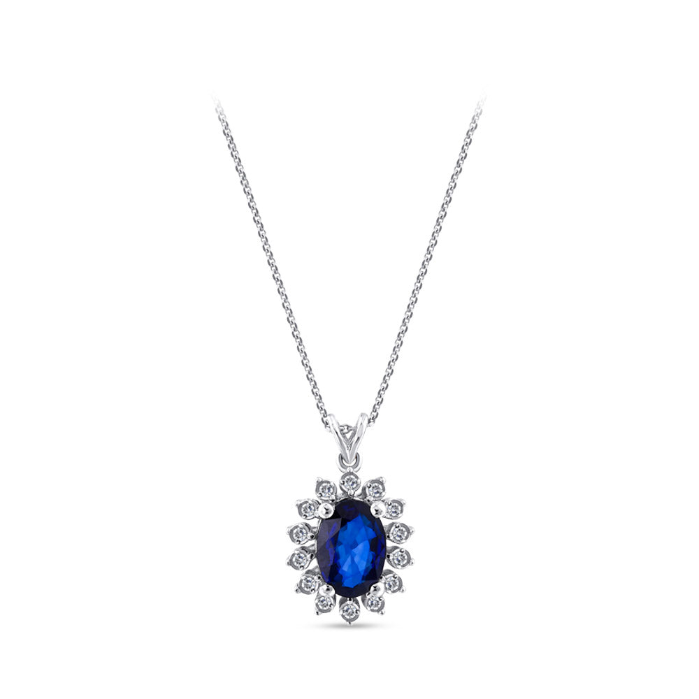 0.67 ct. Saphir Halskette