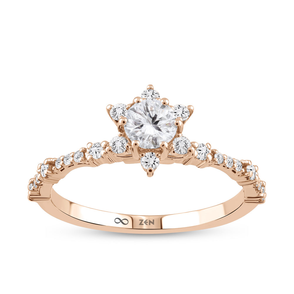 0.54 ct. Modern Diamond Engagement Ring