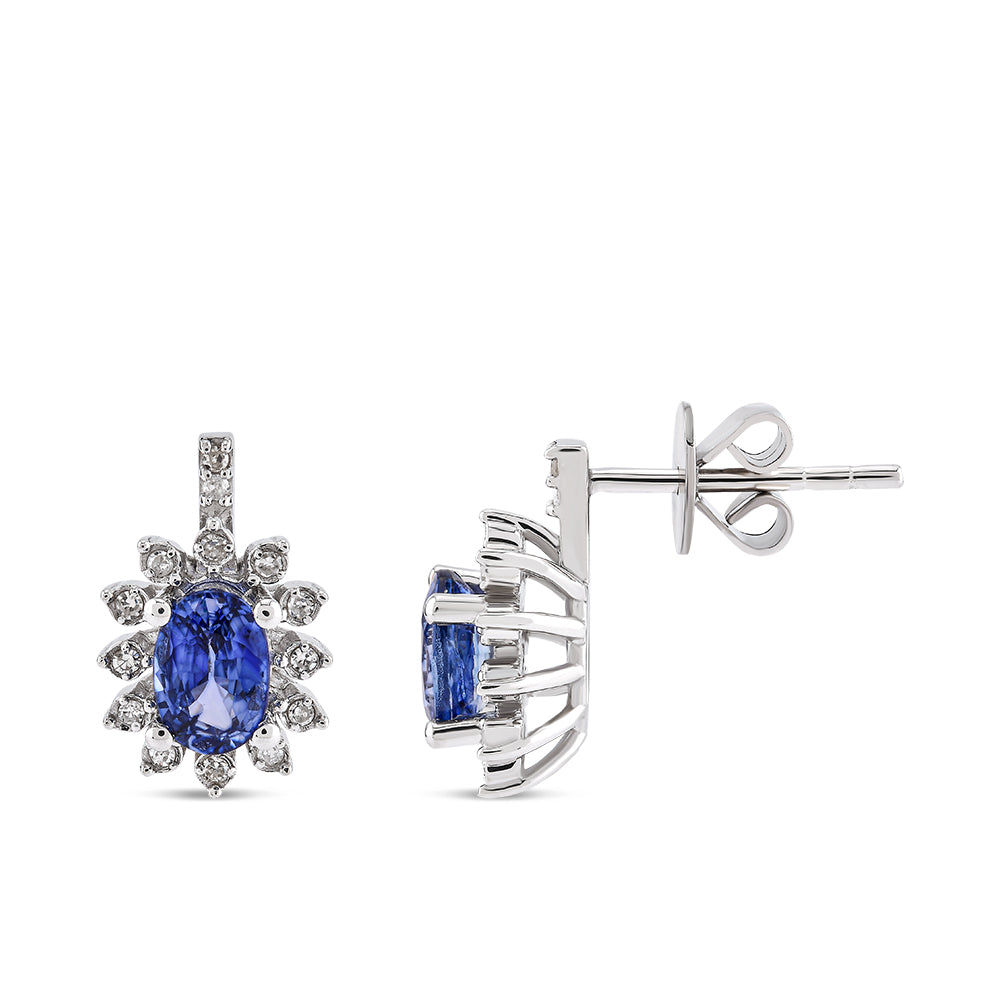 0.90 ct. Saphir Ohrstecker