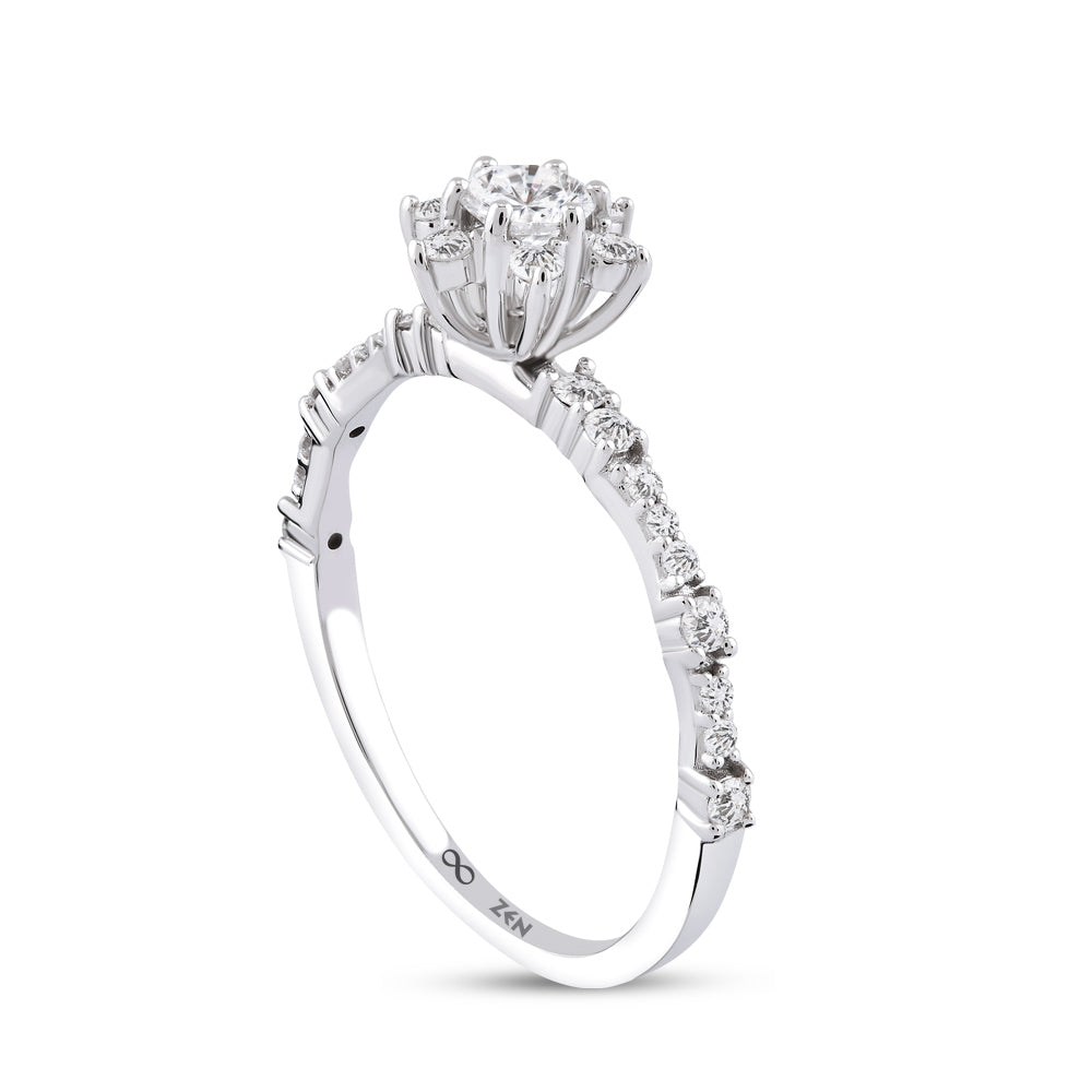 0.44 ct. Lotus Diamantring