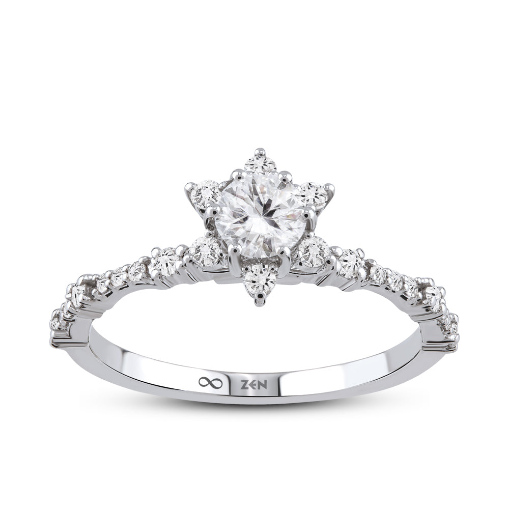 0.54 ct. Modern Diamond Engagement Ring