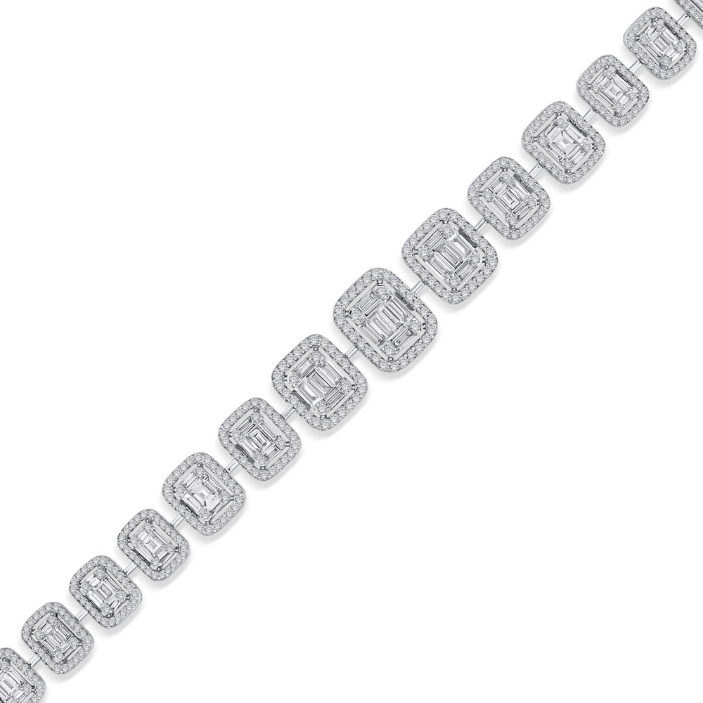 2.78 ct. Baguette Diamantarmband
