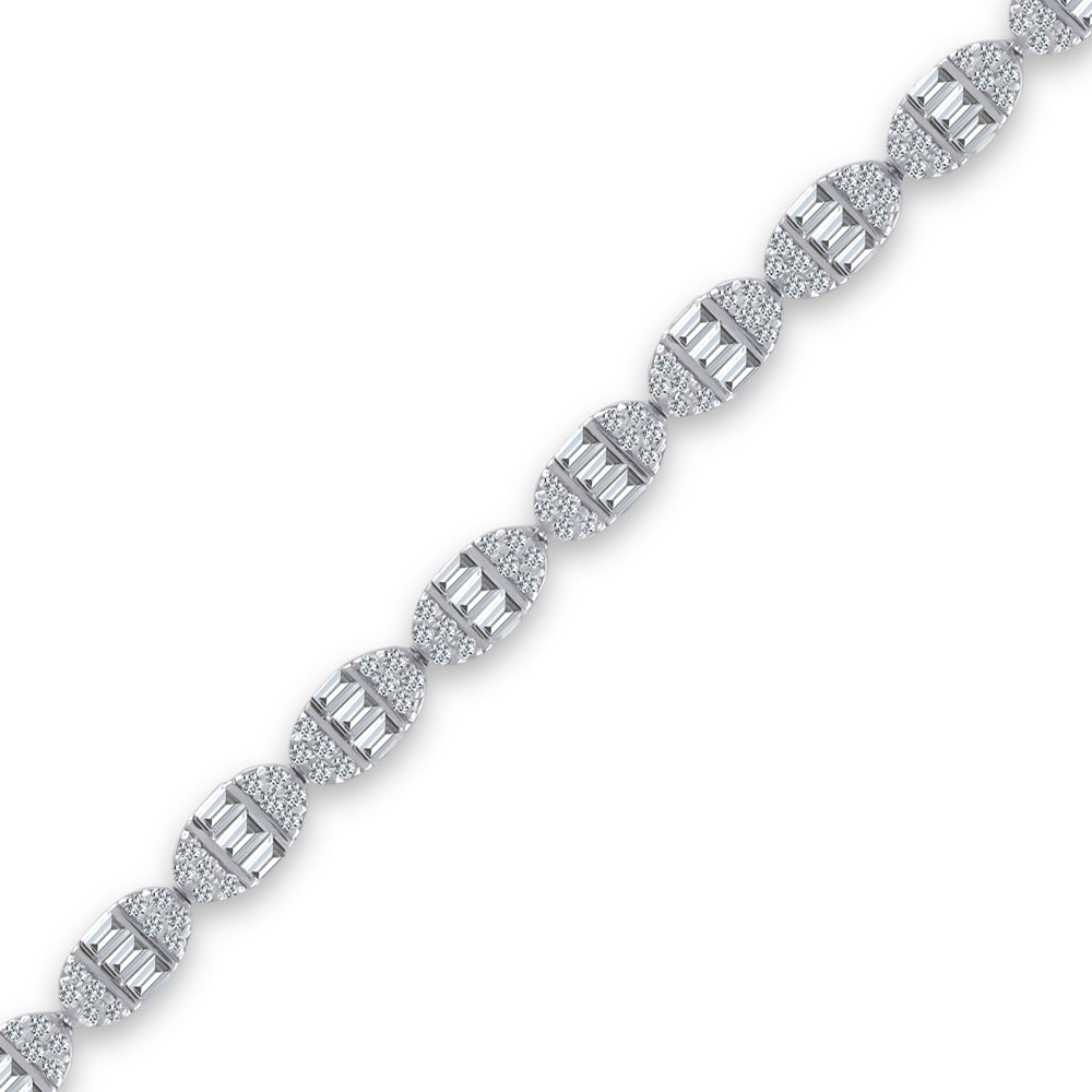 2.74 ct. Baguette Diamantarmband