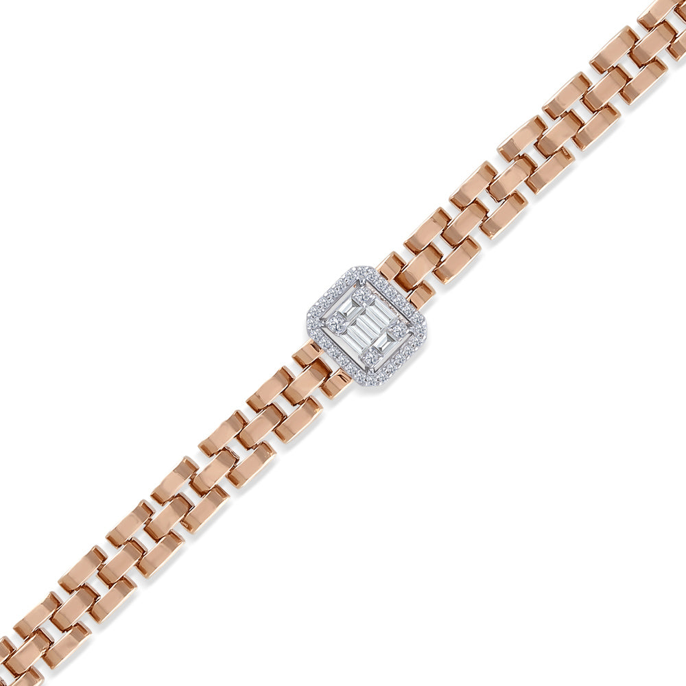 0.28 ct. Baguette Diamantarmband