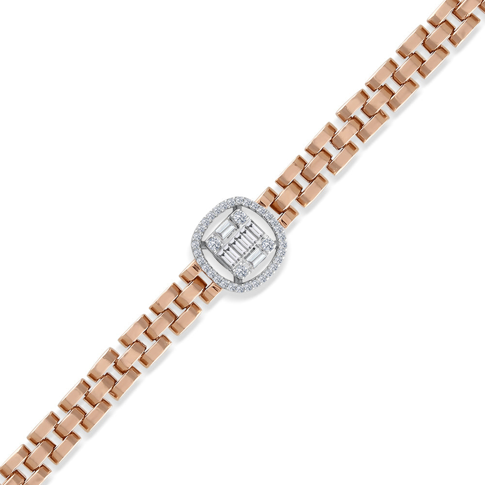 0.40 ct. Baguette Diamantarmband