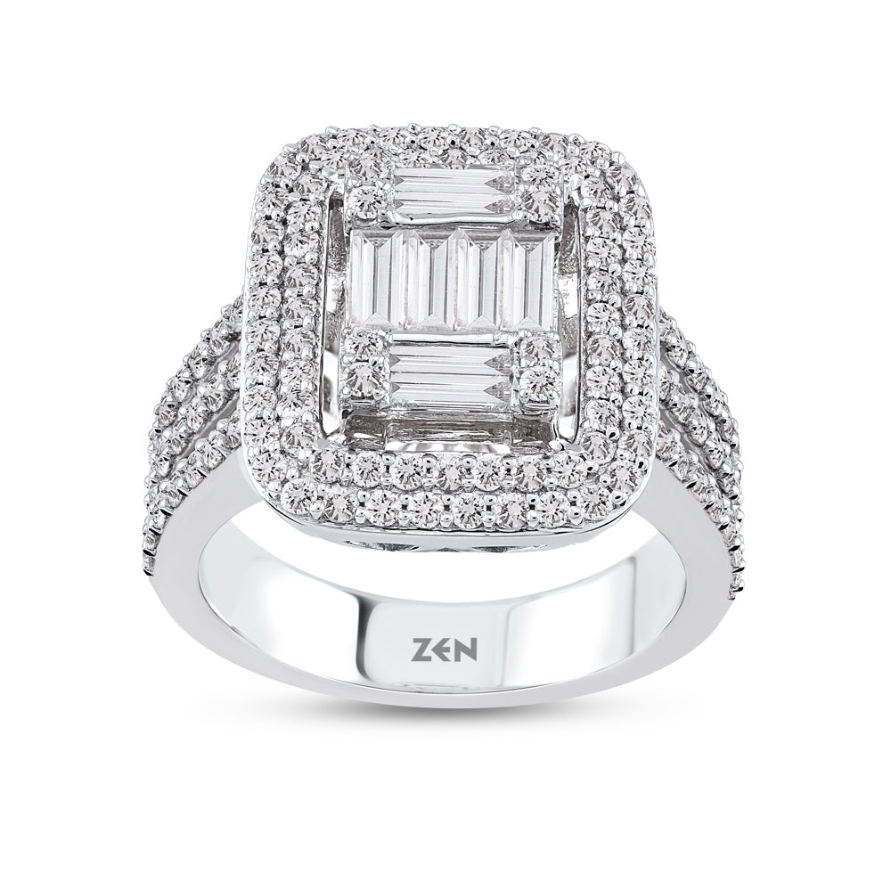 1.40 ct. Baguette Diamantring
