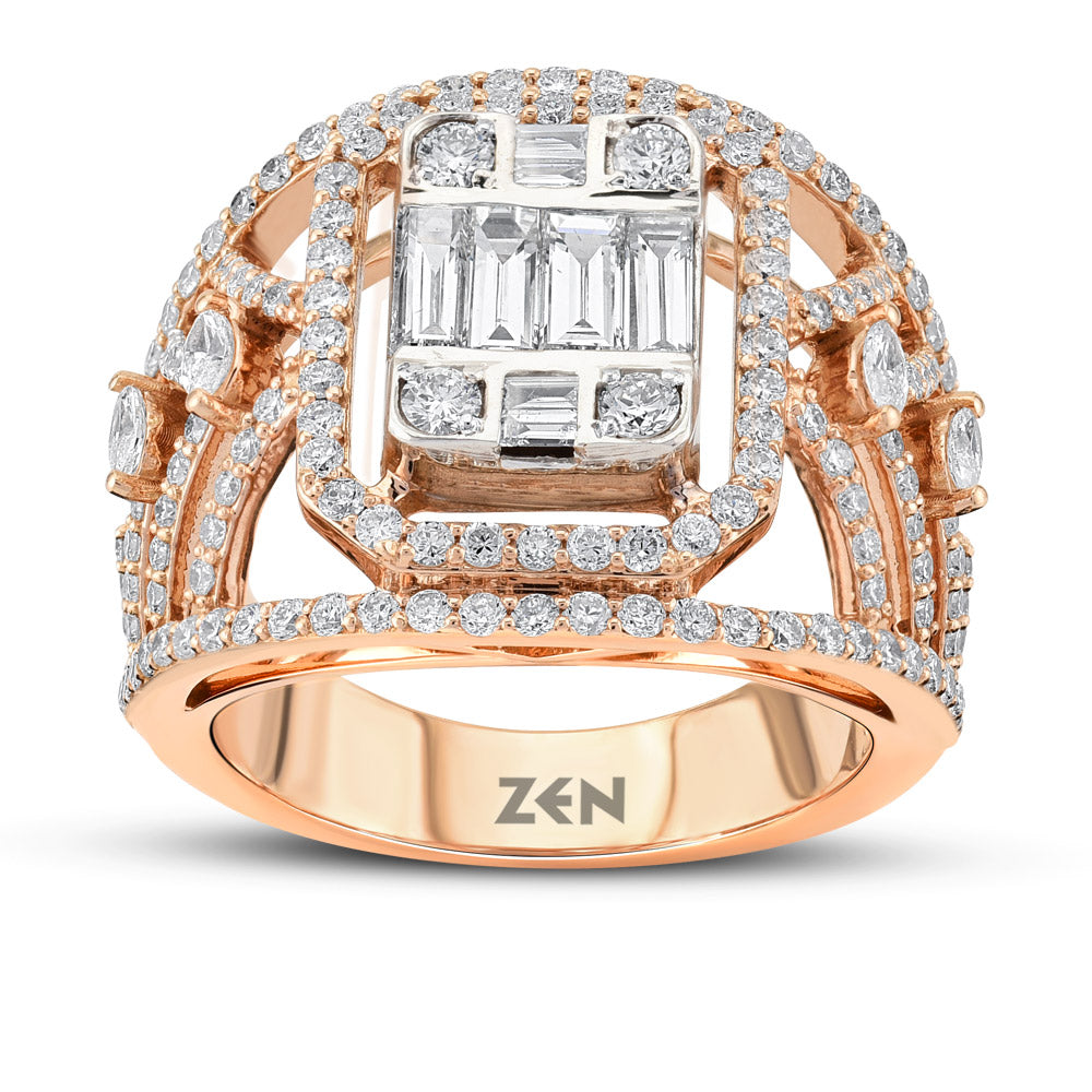 1.55 ct. Baguette Diamantring