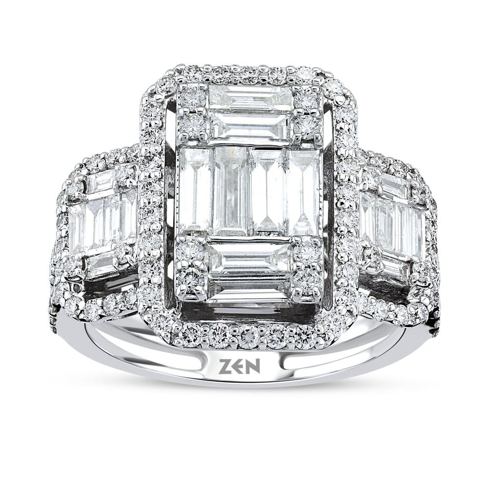 1.40 ct. Baguette Diamantring