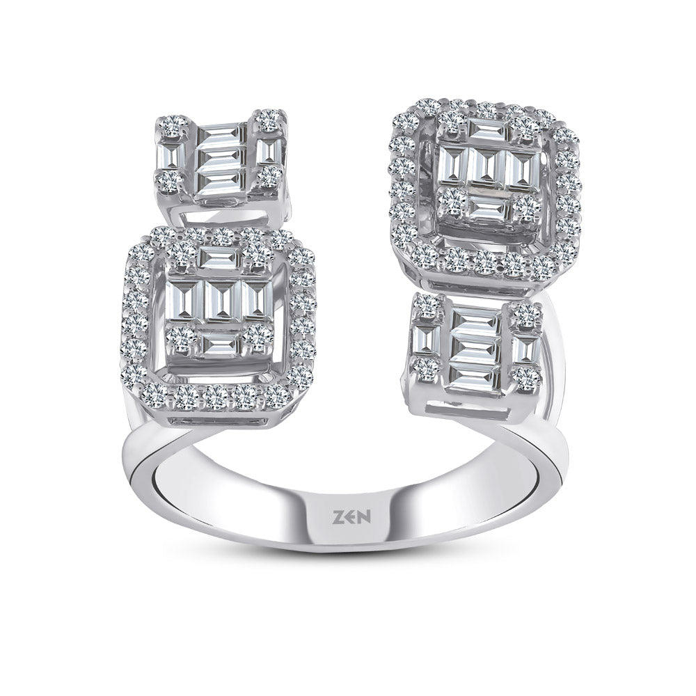 1.04 ct. Baguette Diamantring