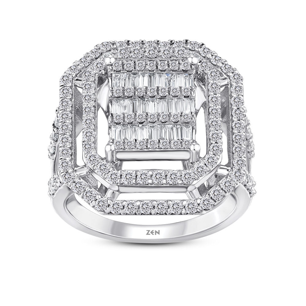 1.27 ct. Baguette Diamantring