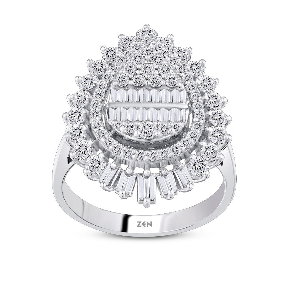 1.53 ct. Baguette Diamantring