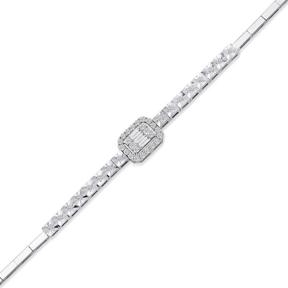 0.37 ct. Baguette Diamantarmband