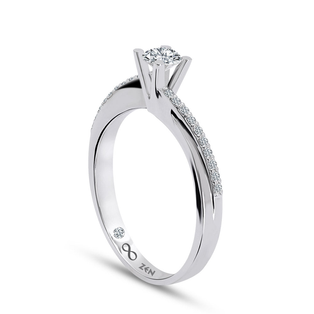 Seitenstein Diamant Verlobungsring