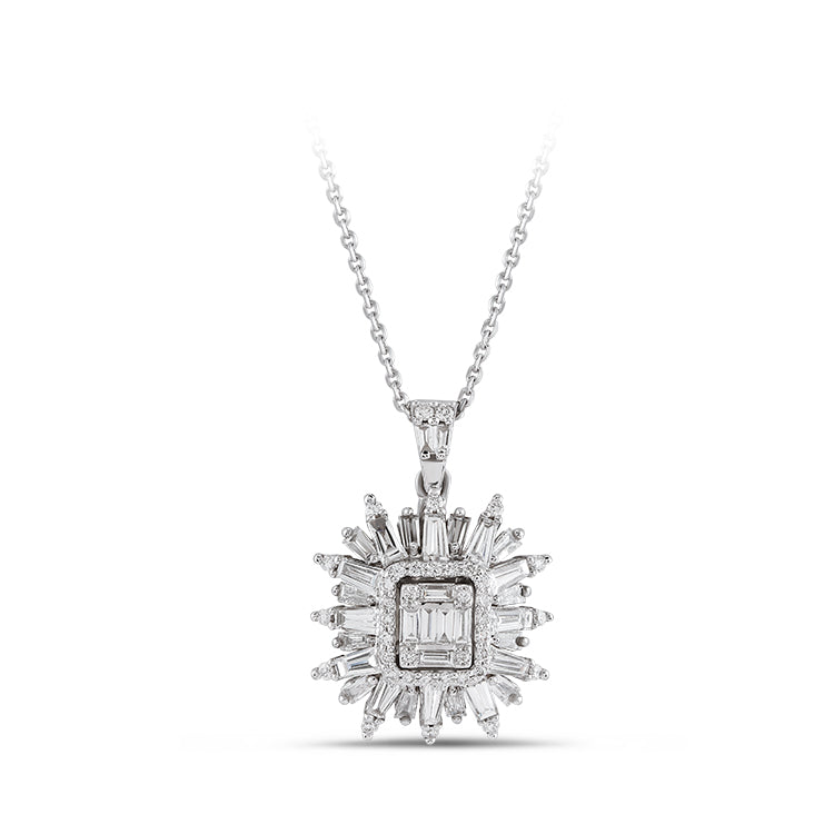 1.19 ct. Baguette Diamond Necklace