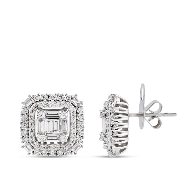 1.69 ct. Baguette Diamant Ohrringe