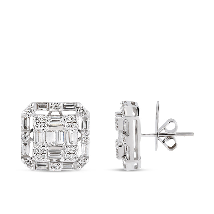 1.79 ct. Baguette Diamond Earrings