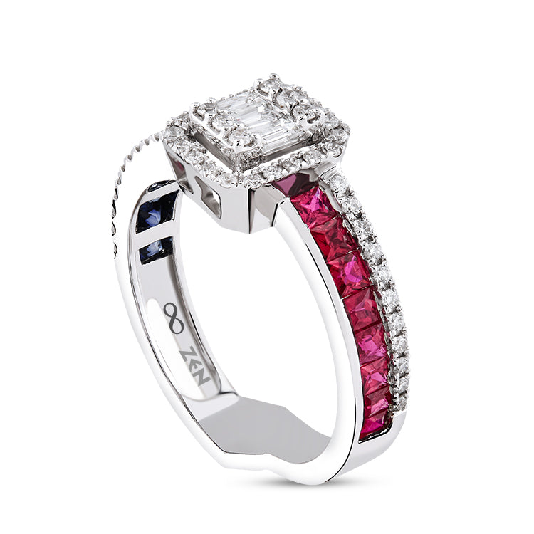 Saphir Rubin Ring