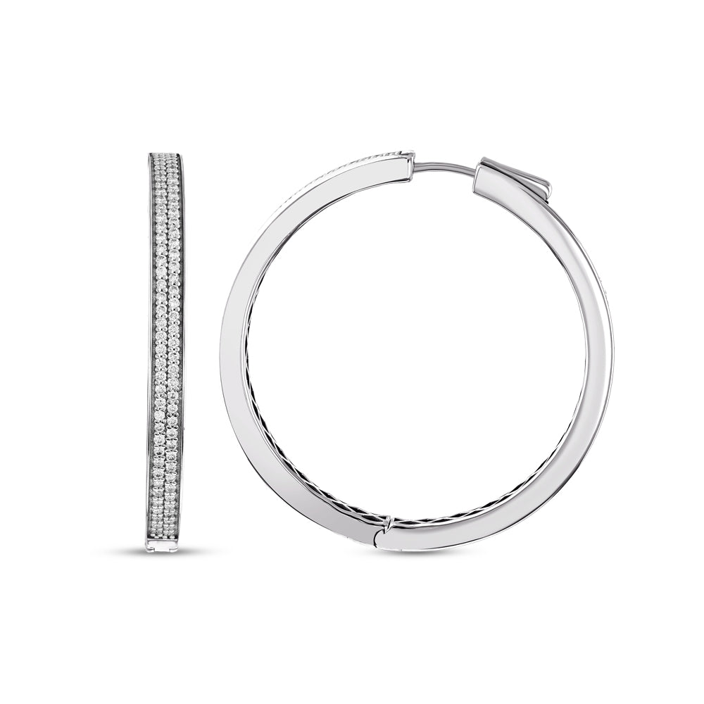 0.79 ct. Creolen Diamant Ohrringe