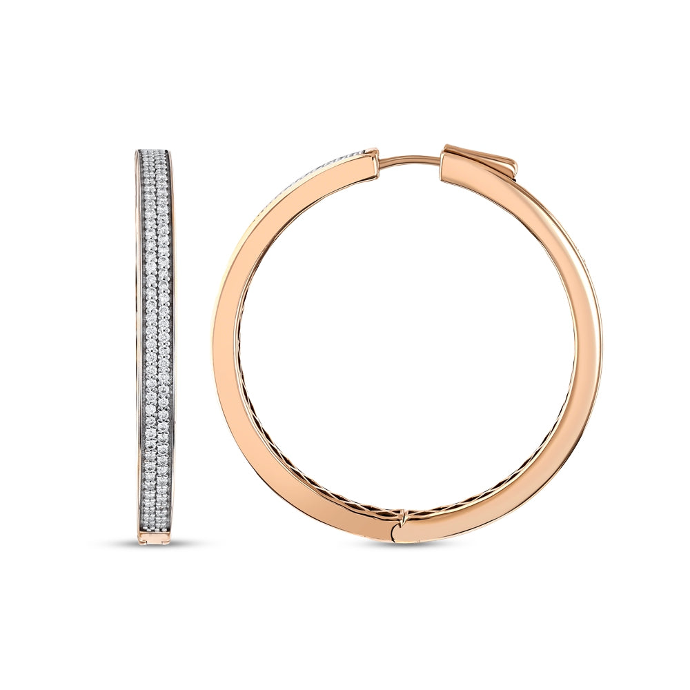 0.86 ct. Creolen Diamant Ohrringe