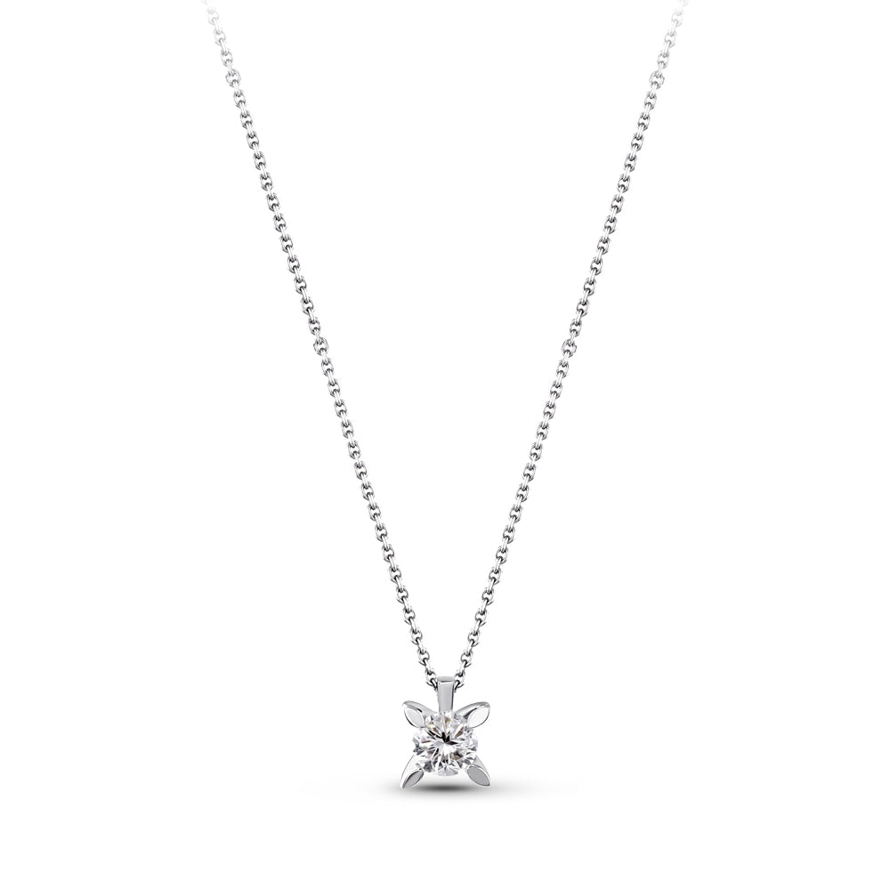 Solitär Diamant Halskette