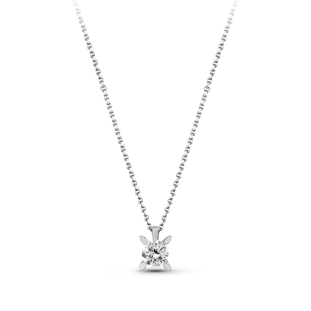 Solitär Diamant Halskette