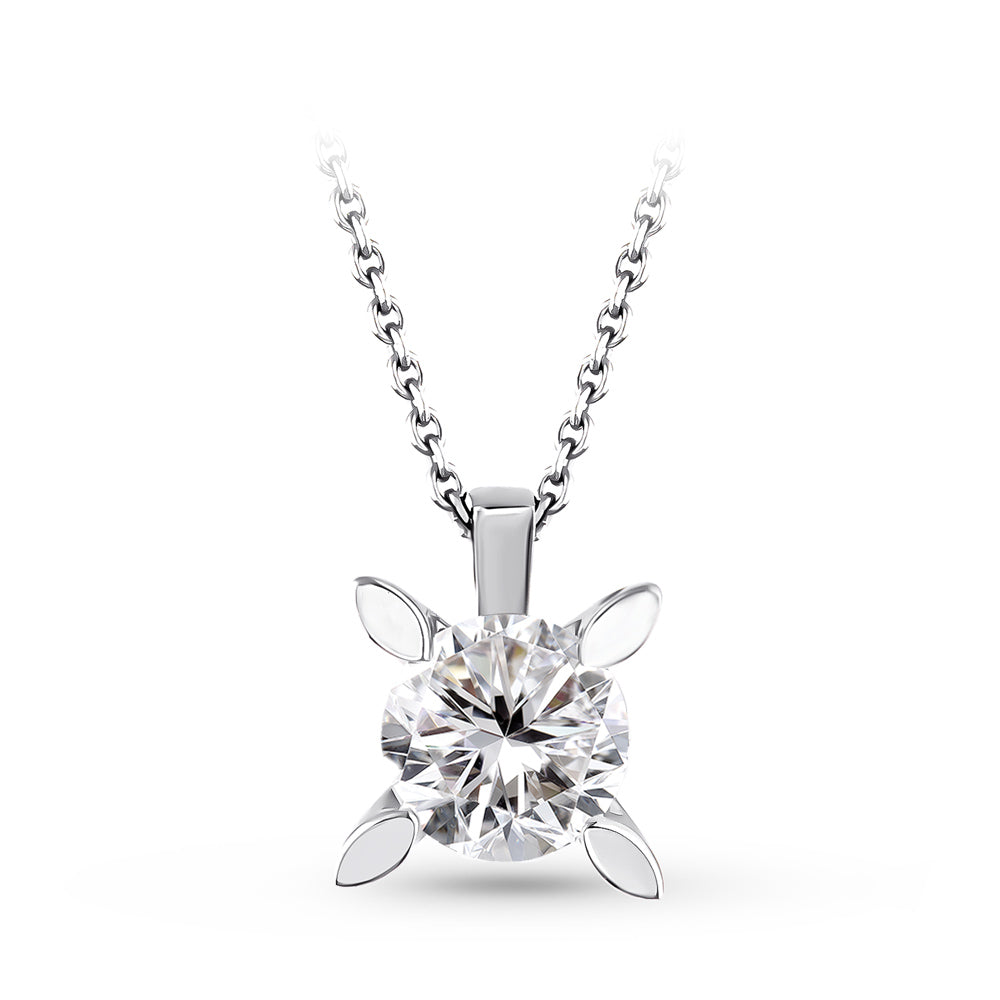 Solitär Diamant Halskette