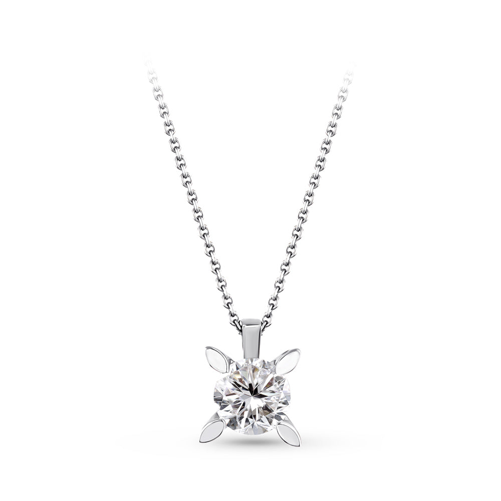 Solitär Diamant Halskette