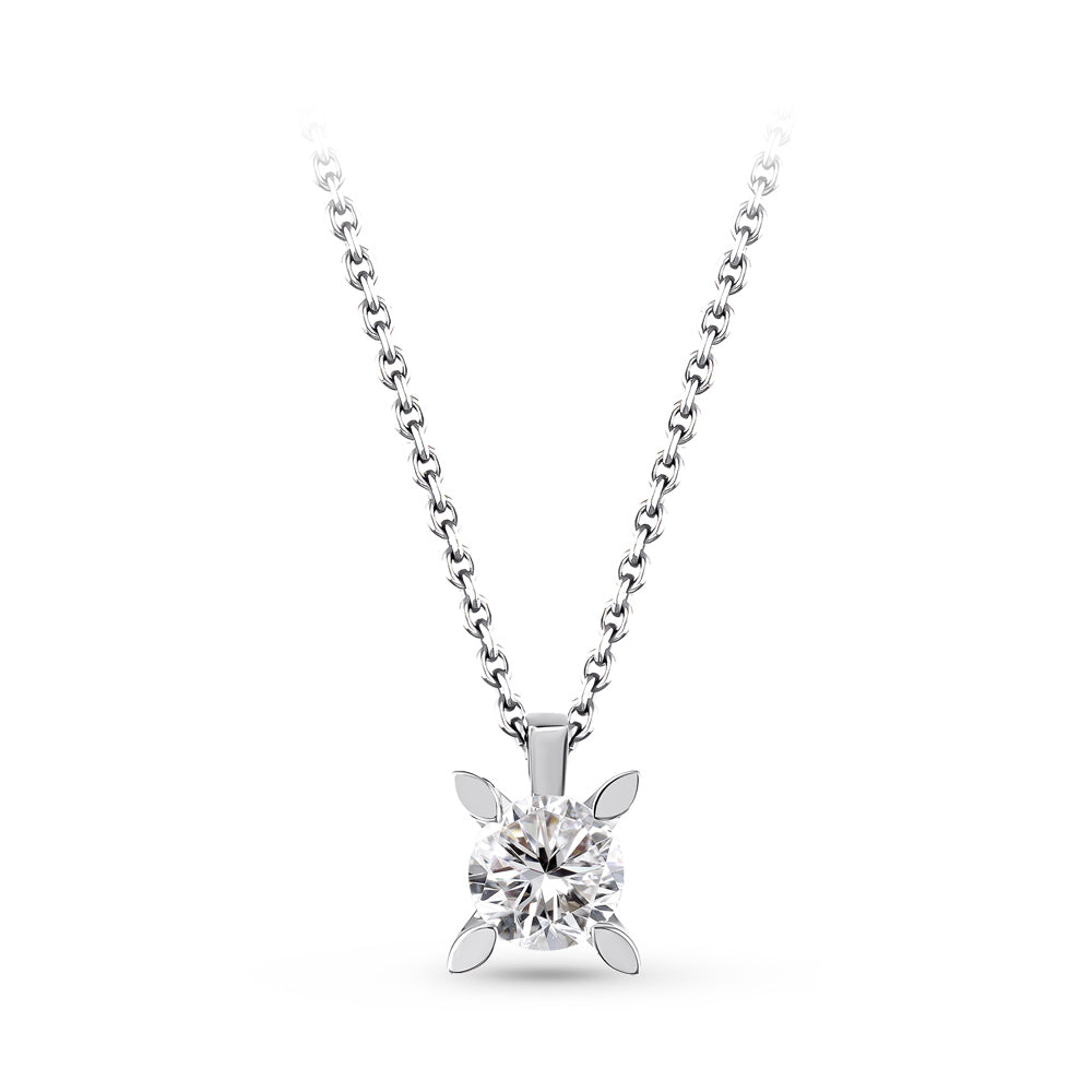 Solitär Diamant Halskette