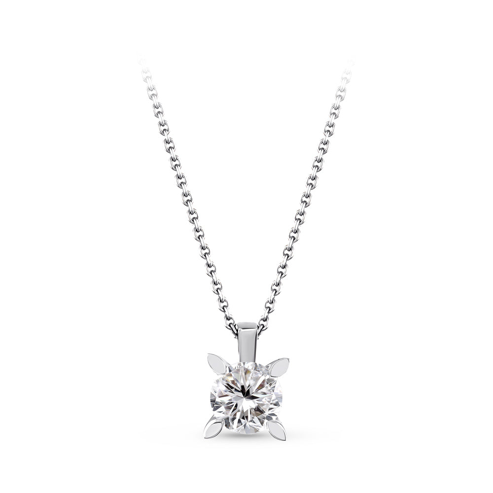 Solitär Diamant Halskette