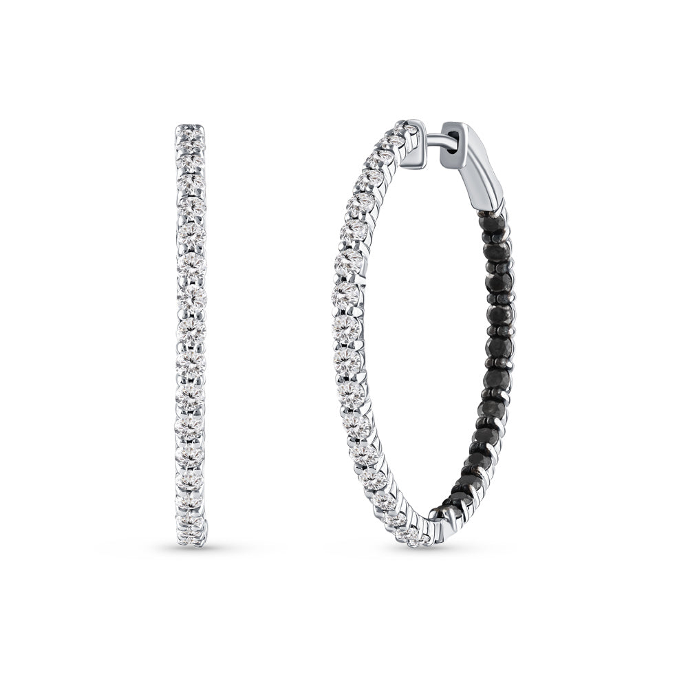 3.09 ct. Creolen Diamant Ohrringe