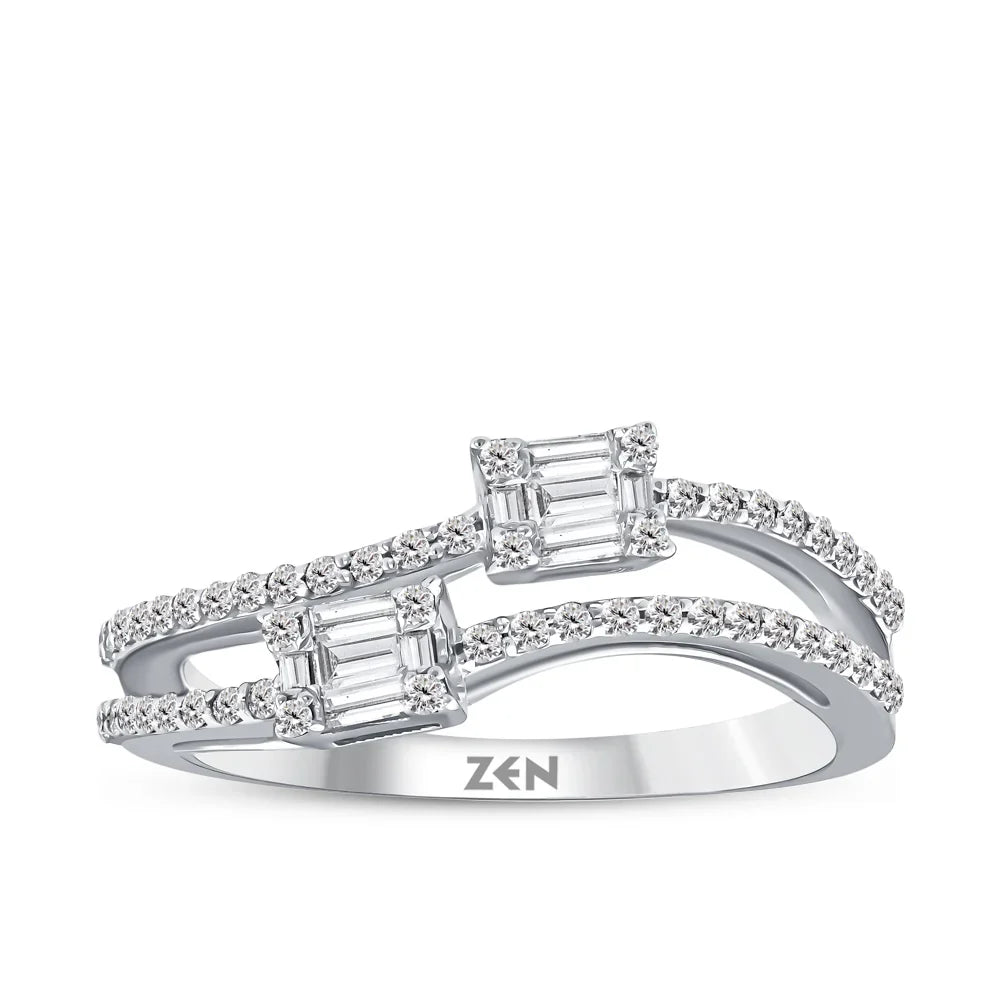 0.41 ct. Baguette Diamantring