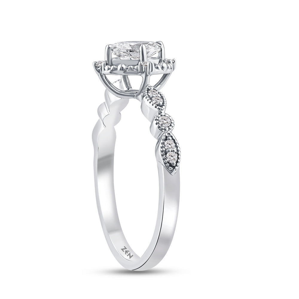 0.50 ct. Vintage Oval Diamantring