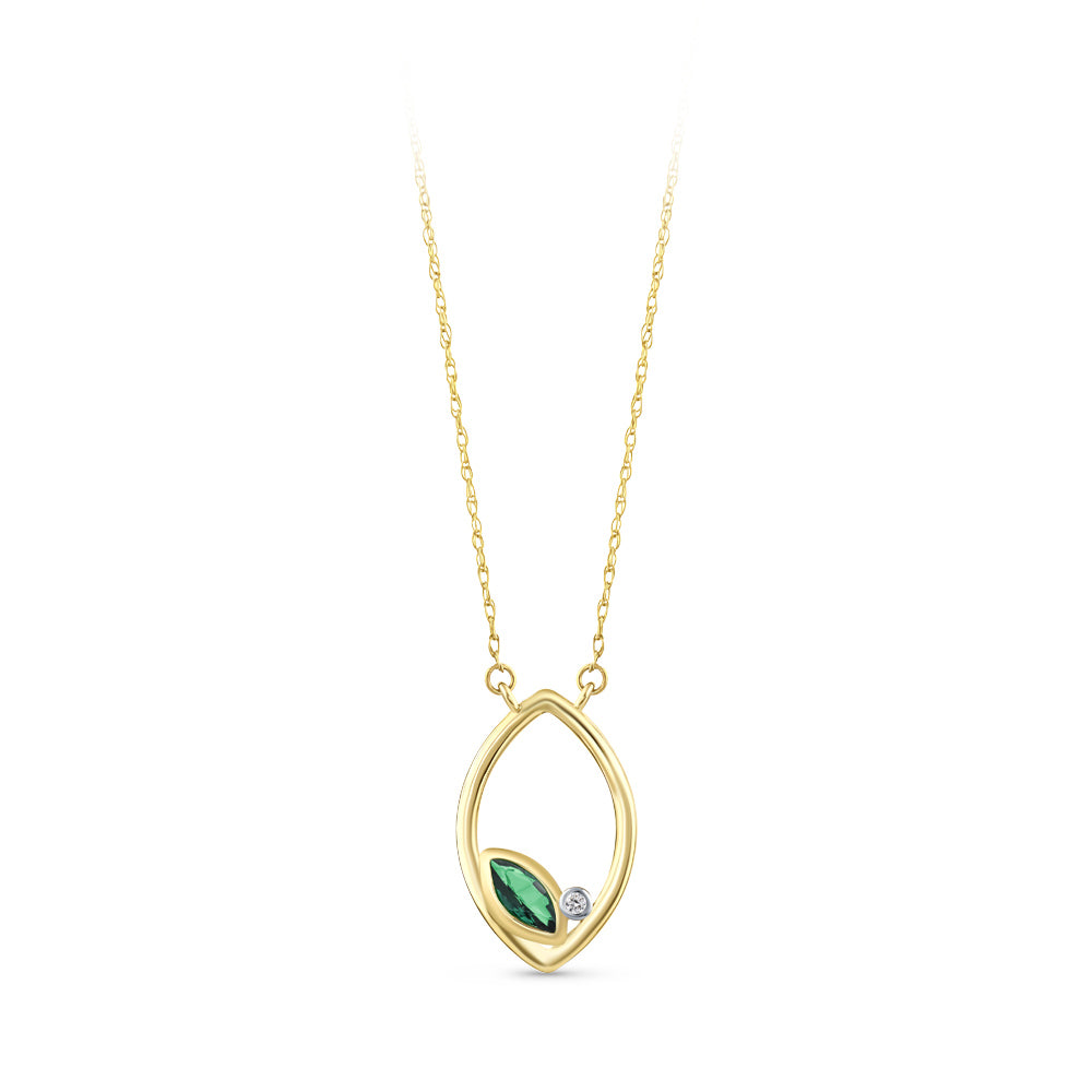 0.18 ct. Smaragd Halskette