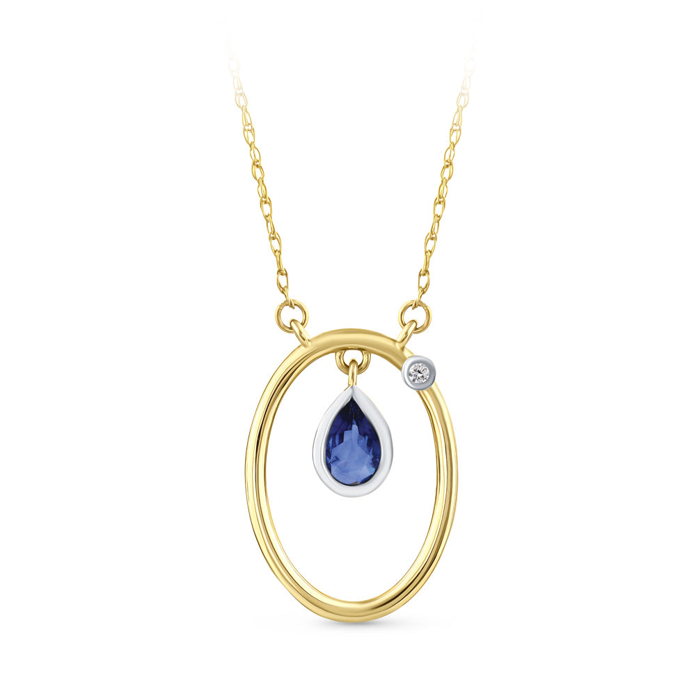 0.32 ct. Saphir Halskette